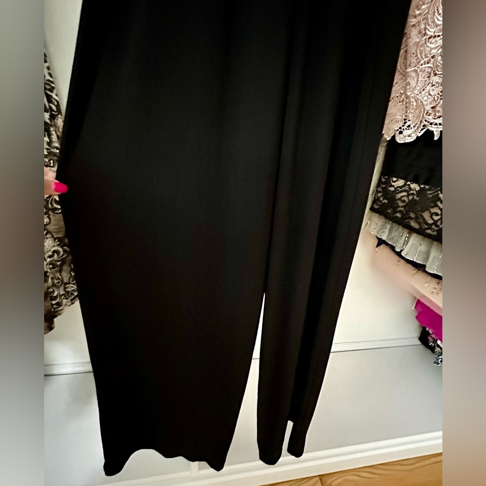 Black Lace Shoulder Jumpsuit 🖤 Used Once! Excellent Condition ✨ Large/ Sz. 12 - Picture 11 of 11